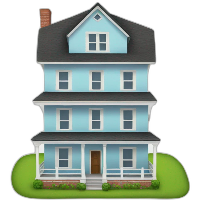 triple decker house emoji