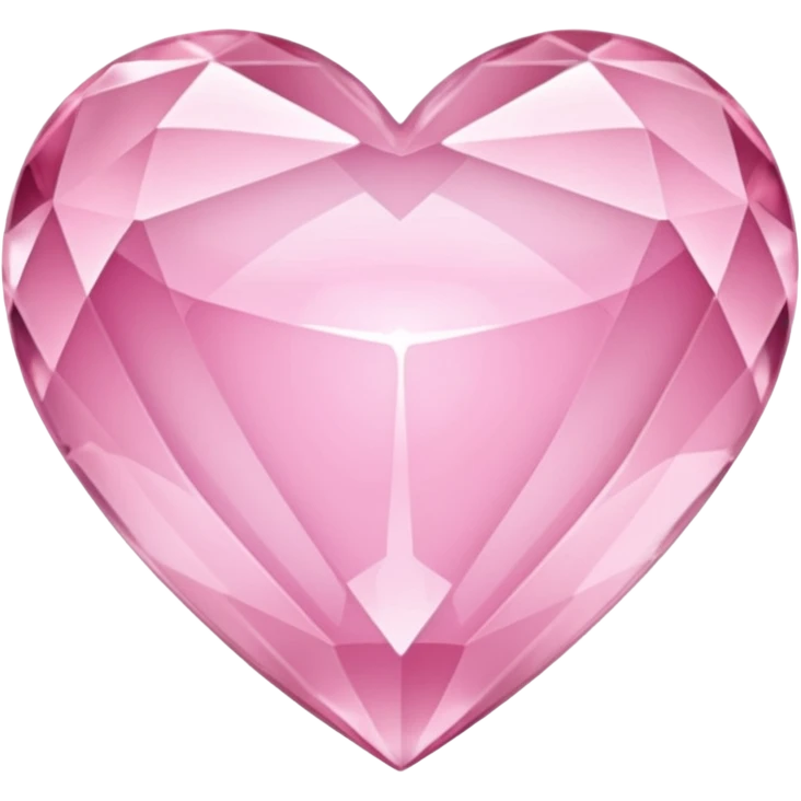 light pink crystal heart with geometric emoji