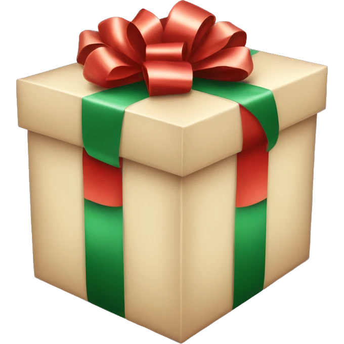 Christmas GIFTBOX with satin bow emoji