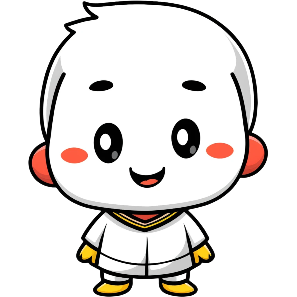Belzebuth as a cartoon sticker with a mischievous expression emoji