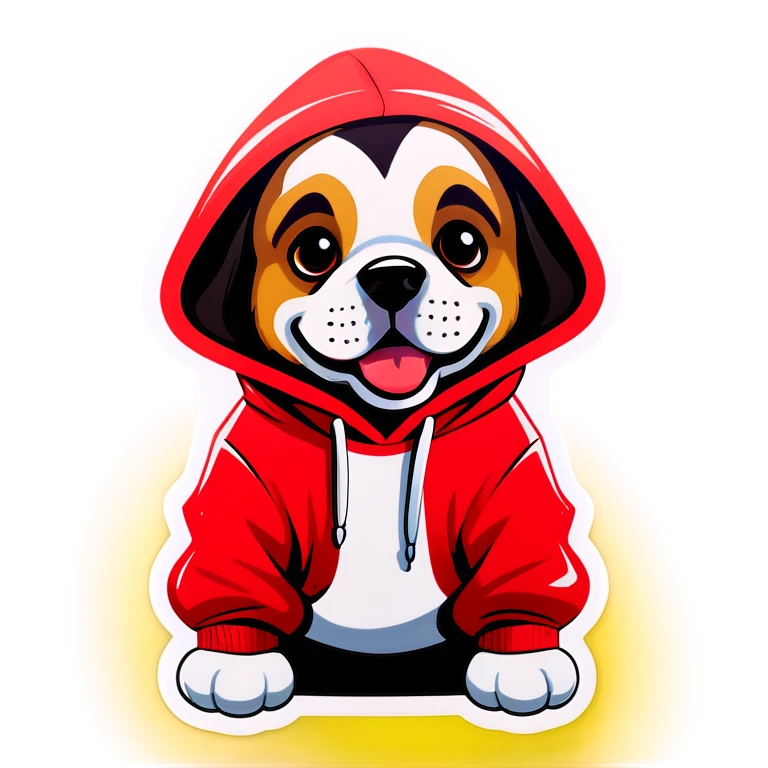 Dog wearing a hoodie  emoji