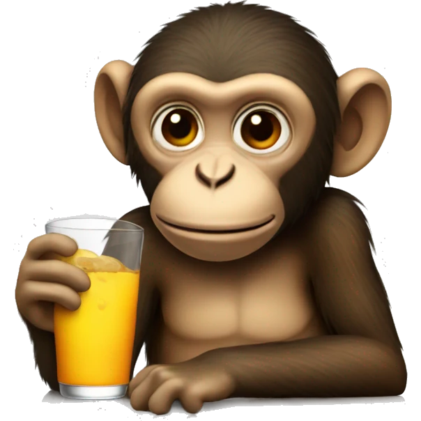 Monkey drinking emoji