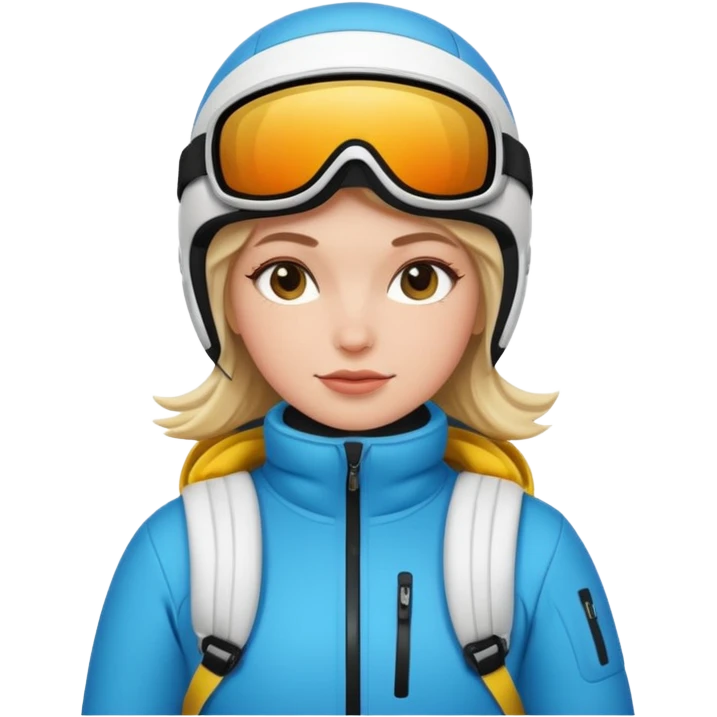 white girl in ski emoji
