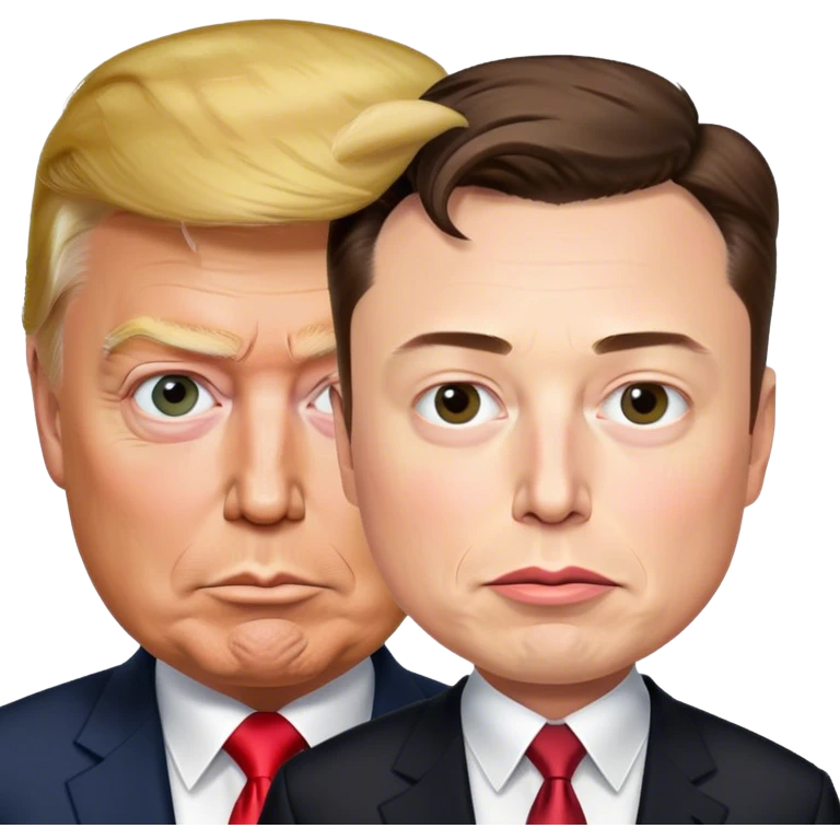 Donald Trump and Elon Musk emoji
