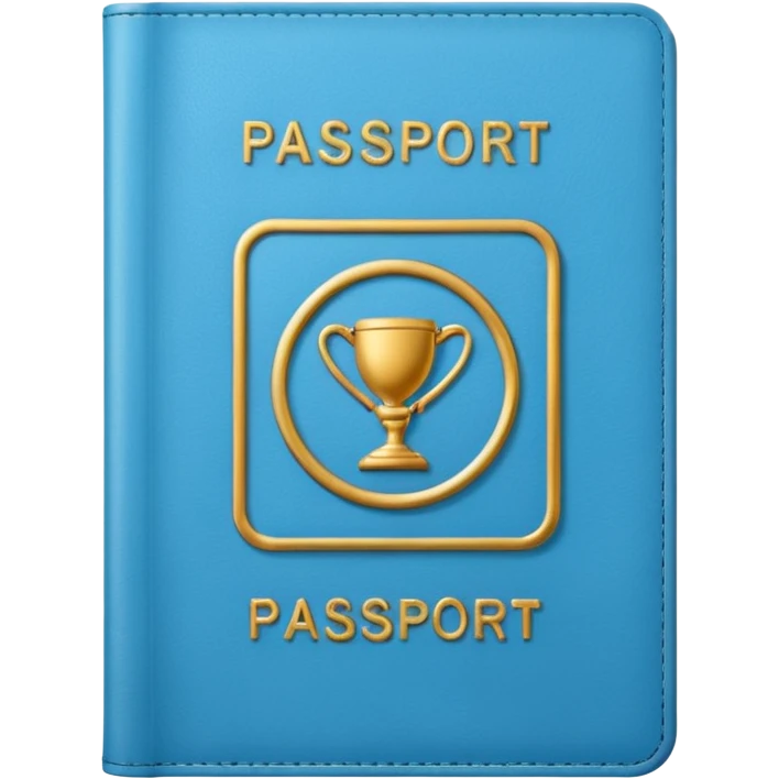 light blue passport emoji