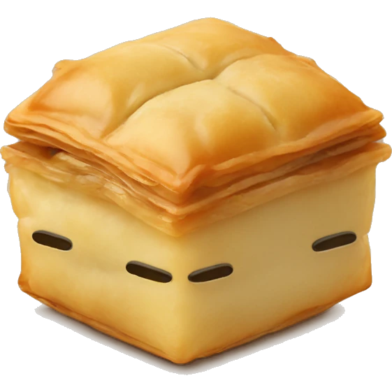 thick baklava with happy face emoji