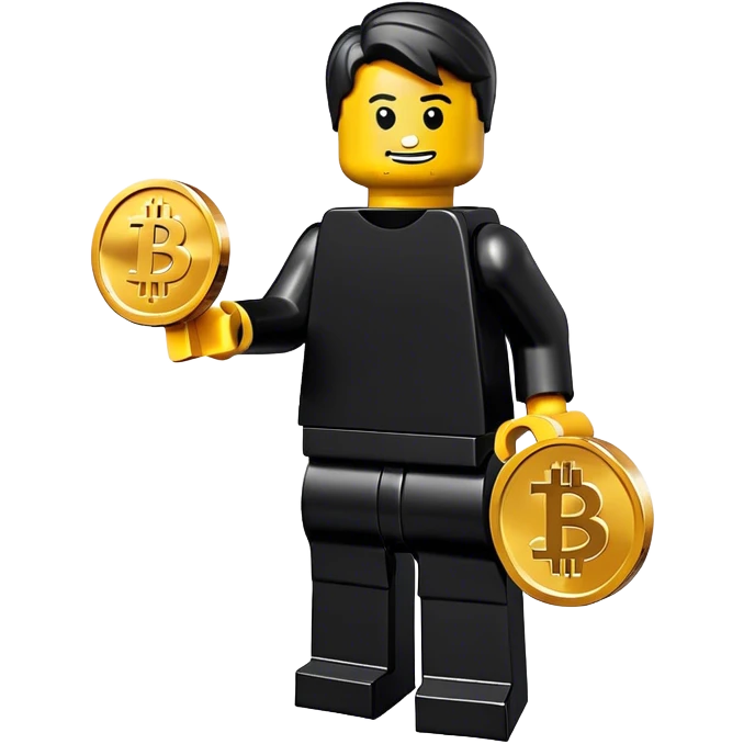 lego homme vêtement noir bitcoin emoji