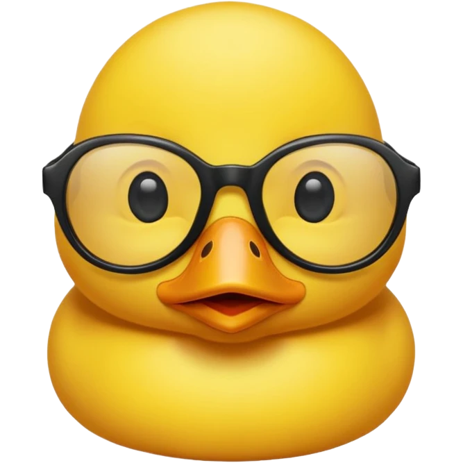 dame un pato amarillo con lentes de sol, lentes negros emoji