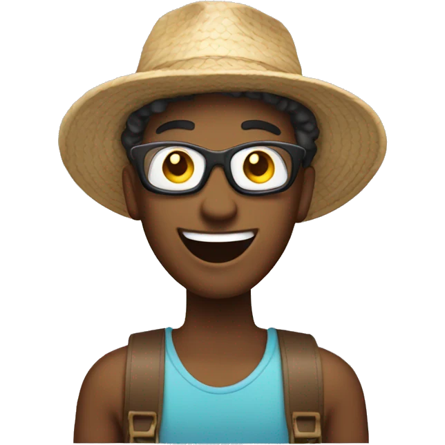 person exciting for vacation emoji
