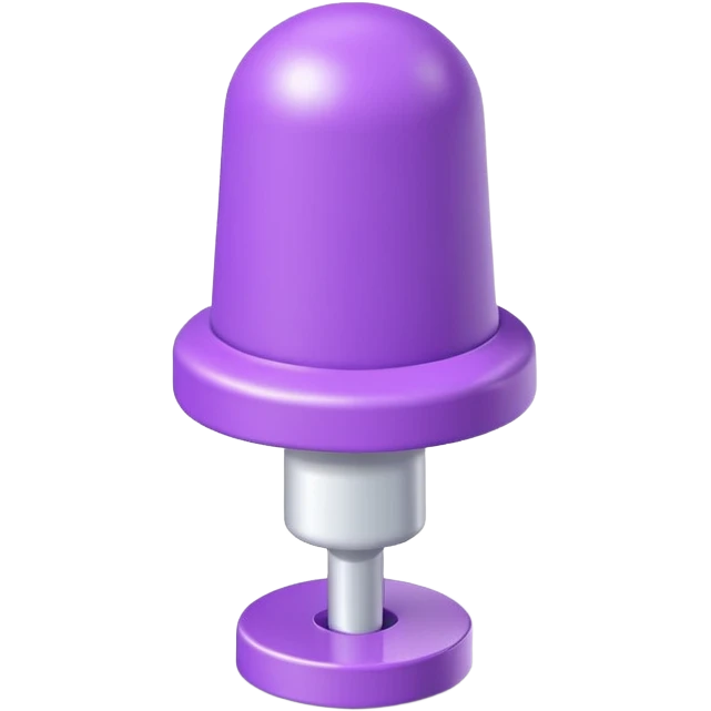 a classic push pin in 3D lilac style emoji