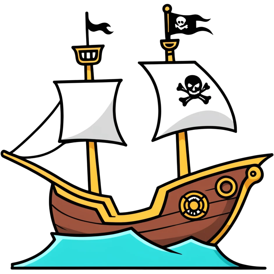 pirate ship emoji