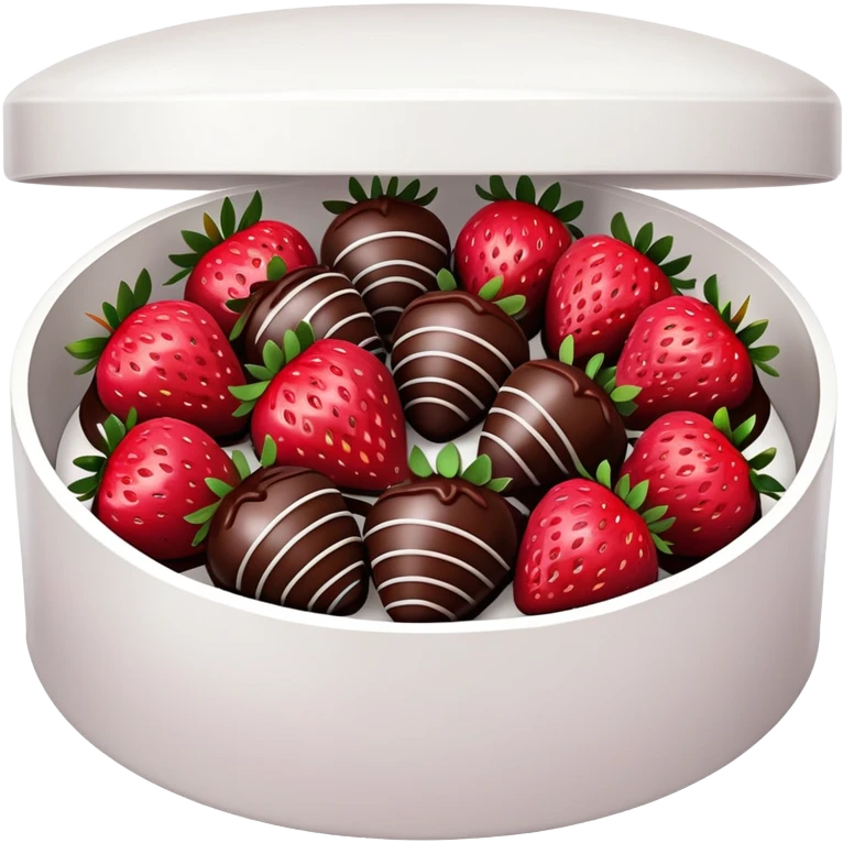 Box of chocolate covered strawberries emoji