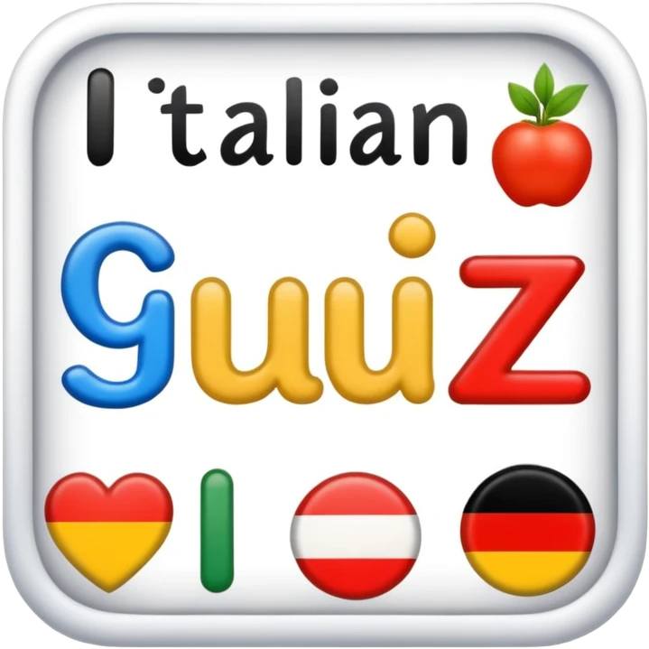 italian german word quiz emoji