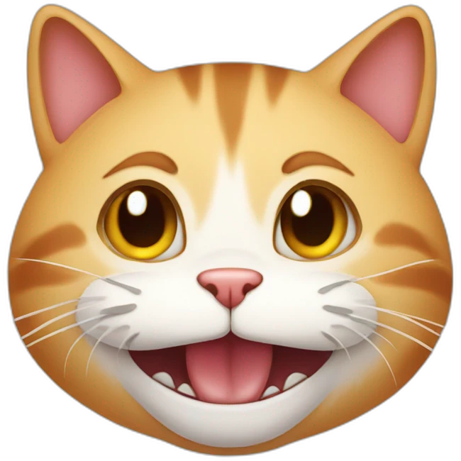 cat without teeth with open mouth emoji