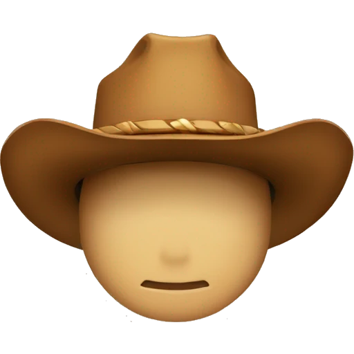 git merge icon with a cowboy hat emoji