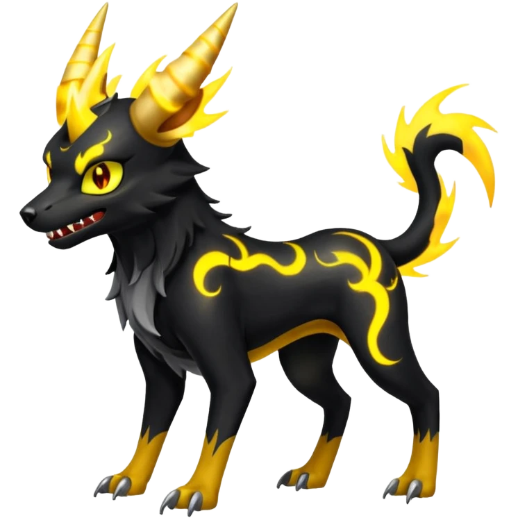 Houndoom-Electrike-Fakémon-hybrid-creature (full body)  emoji