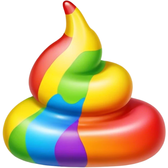gummy rainbow poop emoji
