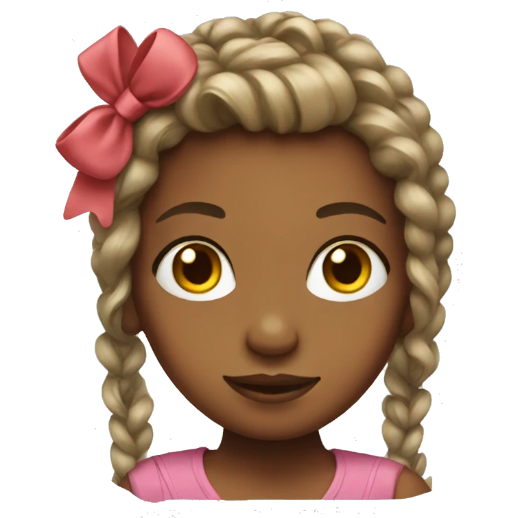 Girl with bow in hair emoji