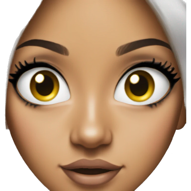 ariana grande with dollar signs in her eyes emoji
