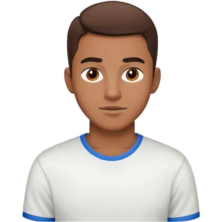 athletic brown young man with a casual shirt emoji