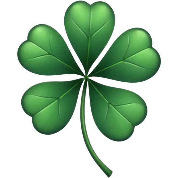 Black five leaf clover  emoji