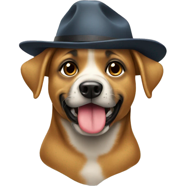 Perro con gorra emoji