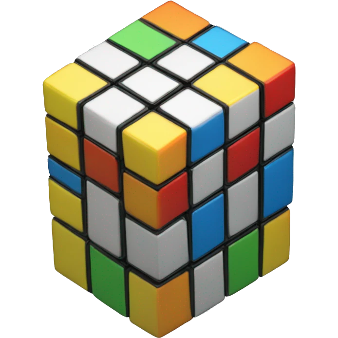 a perfect rubix cube emoji