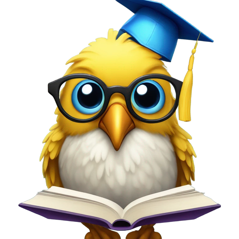 Nerd bird emoji