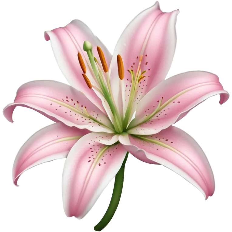 white lily flower with some pink  emoji