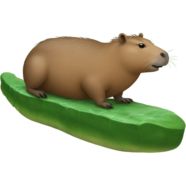 Capybara on an alligator  emoji