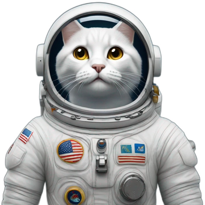 Un chat astronaute emoji