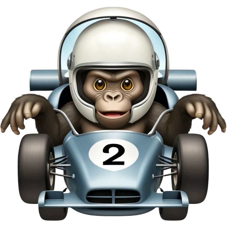 king kong gorilla racetrack a car with helmet emoji
