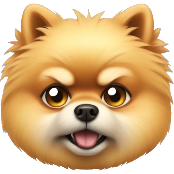 angry pomeranian with cheese emoji