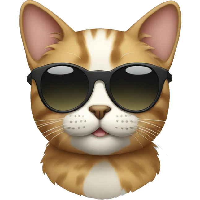 Cat with sunglasses emoji