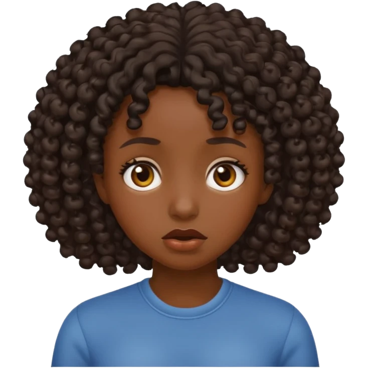 confused girl black girl emoji