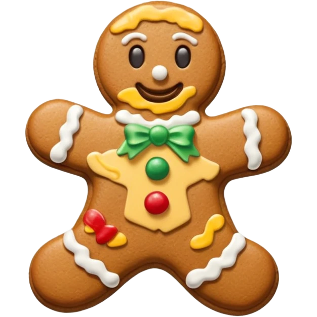 Christmas gingerbread white  emoji