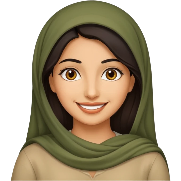 Tête jolie femme emoji arabe Réal emoji