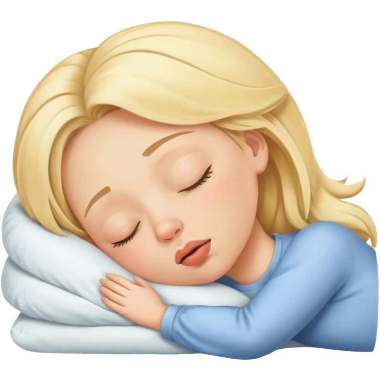 blonde girl sleeping and snoring emoji