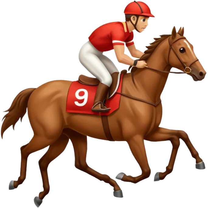 Race track horse emoji