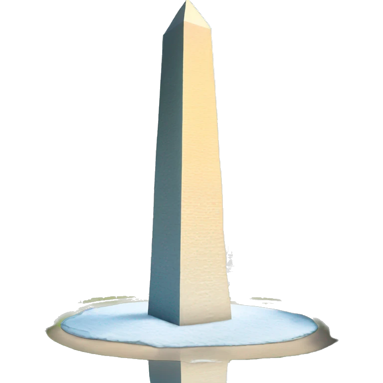 Washington monument with two scoops of ice cream at the base ￼ emoji