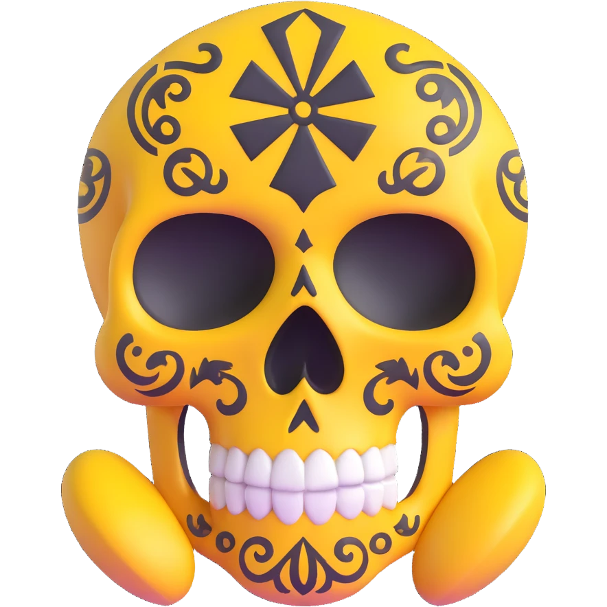WuTang sugar skull with wu-tang symbol emoji