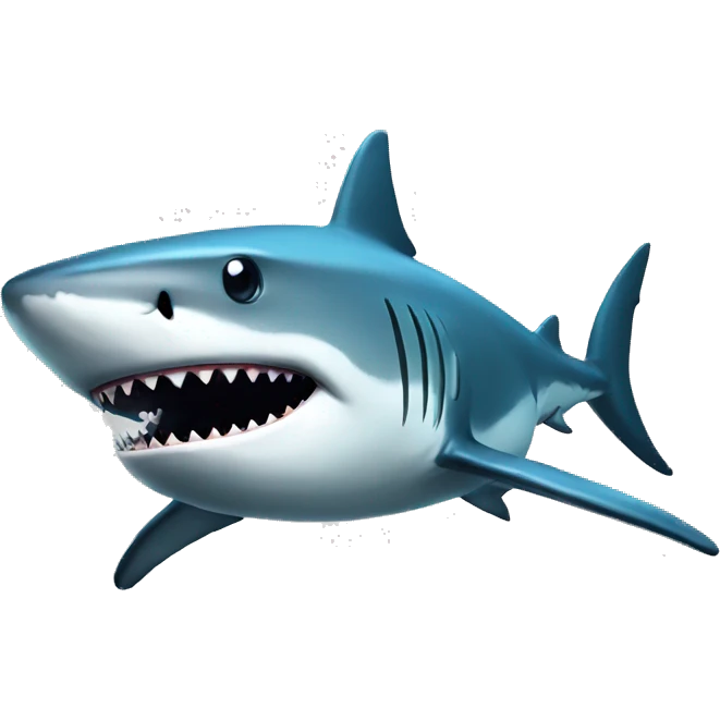 Shark with a top emoji