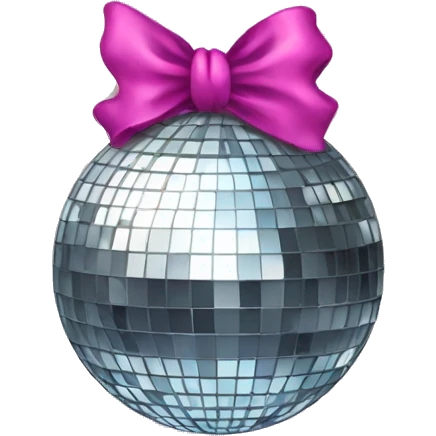 disco ball with bow emoji