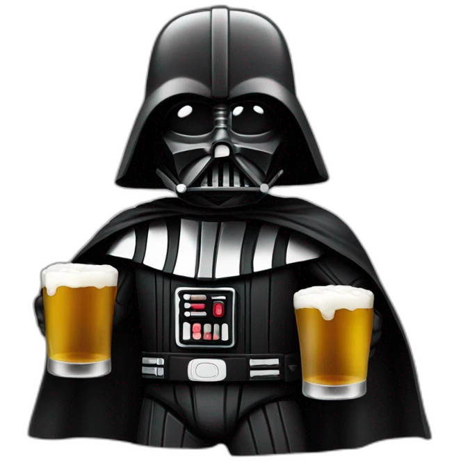Dark vador boit une biere emoji