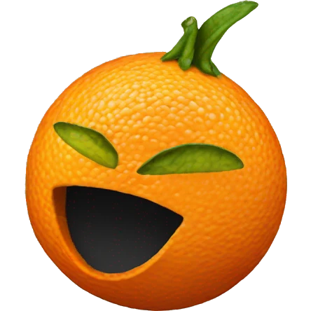 Pealed orange emoji