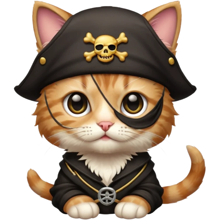 Pirate kitten emoji