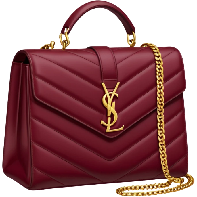 Maroon YSL bag emoji