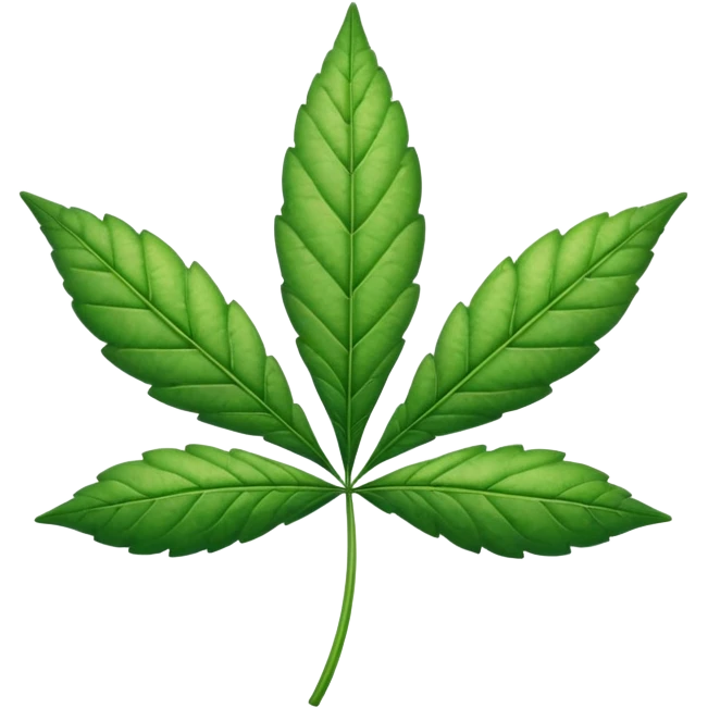 Cute weed leaf emoji