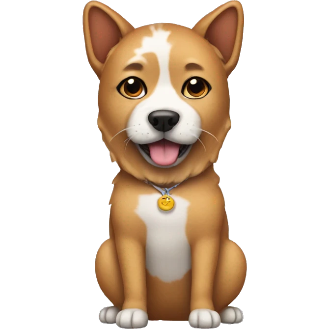 Dog in cat costume emoji