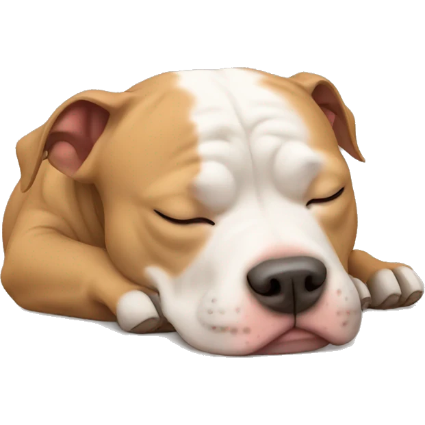 Pitbull sleeping emoji